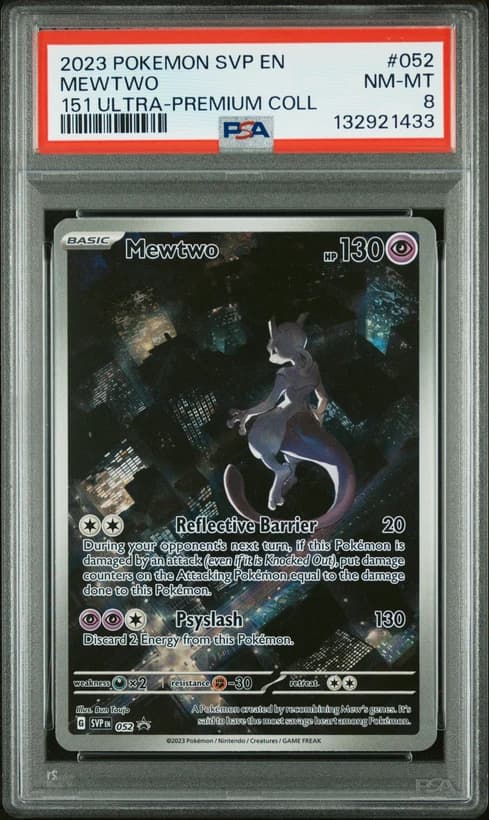 2023 #052 Mewtwo PSA 8 Svp EN-SV Black Star Promo Pokemon